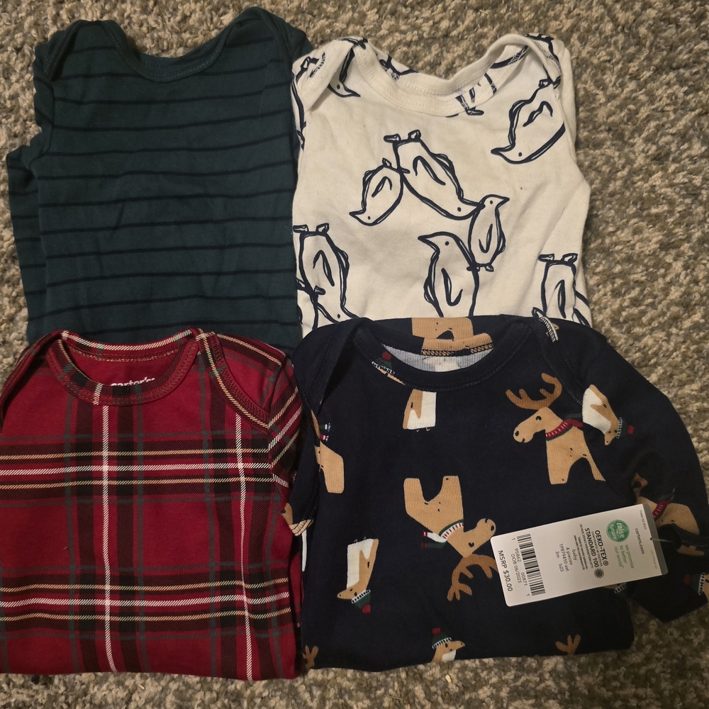 Carter's Kids' Assorted Long Sleeve Tops - Multicolor 3m ** 2 Nwt**